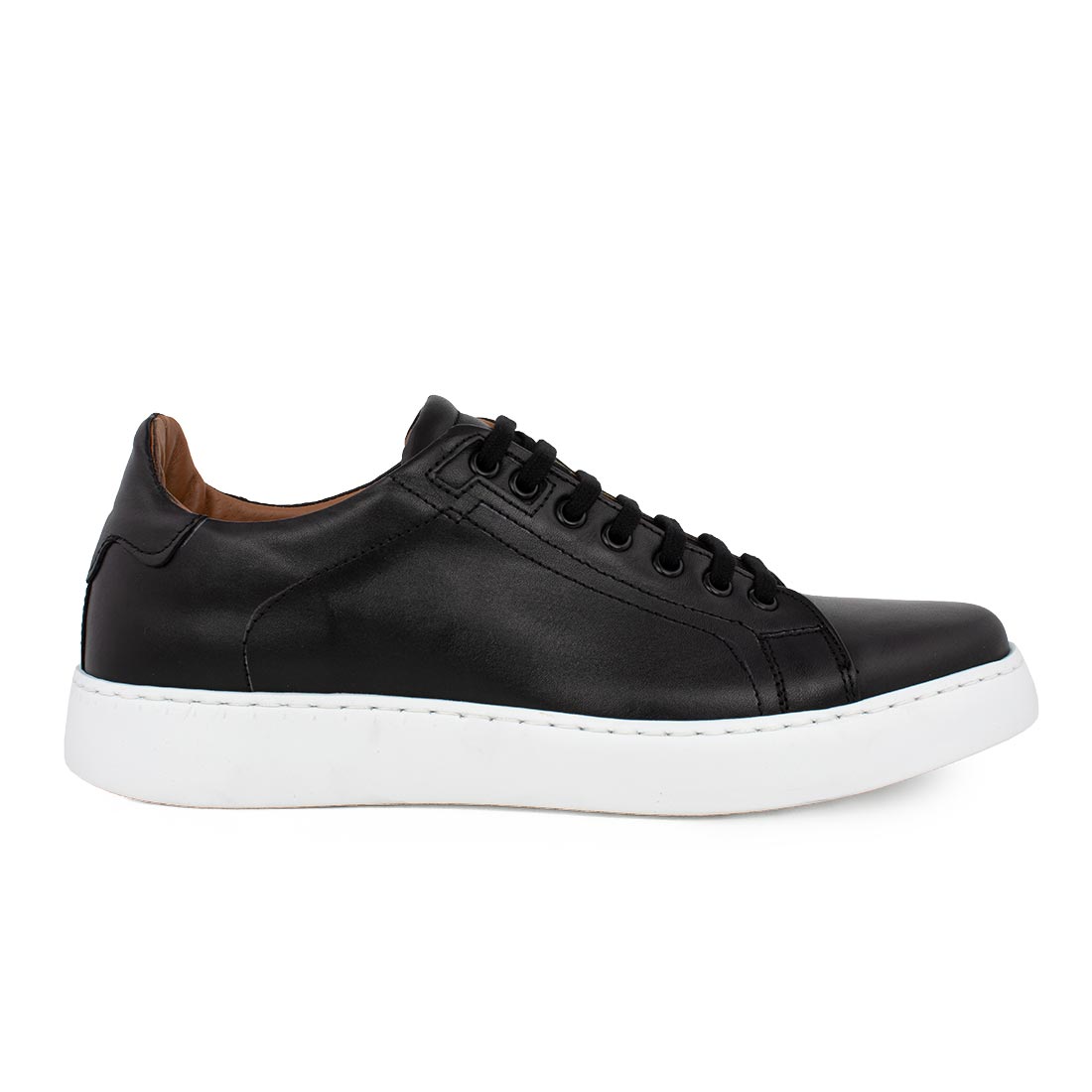 ANΔΡΙΚΟ ΧΕΙΡΟΠΟΙΗΤΟ ΔΕΡΜΑΤΙΝΟ SNEAKERS LAZARIDIS Mαύρο