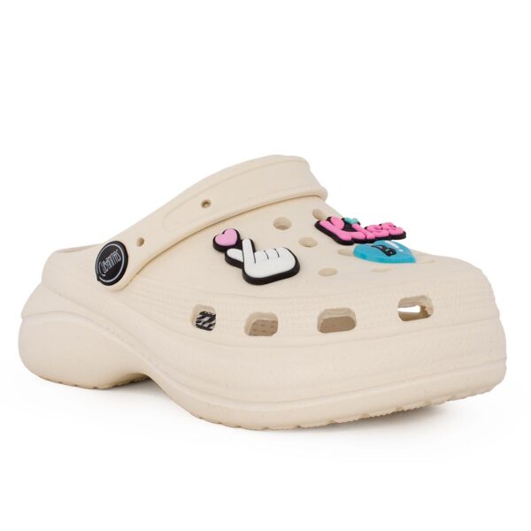 Ελαφρύ παντοφλάκι τύπου crocs KISS Μπεζ