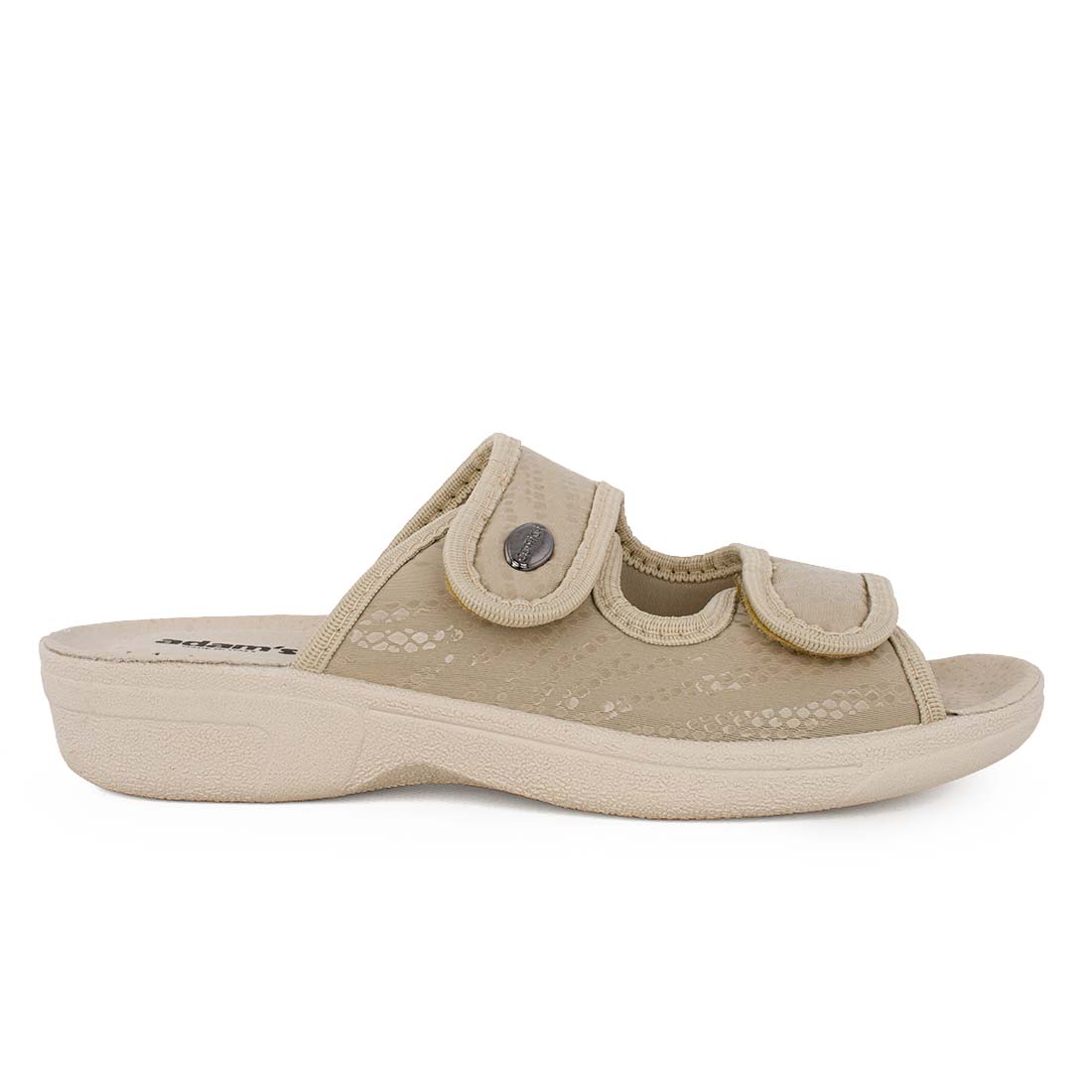 Ανατομική ιταλική παντόφλα comfort με δερμάτινο πάτο και 2 αυτοκόλλητα Adam's