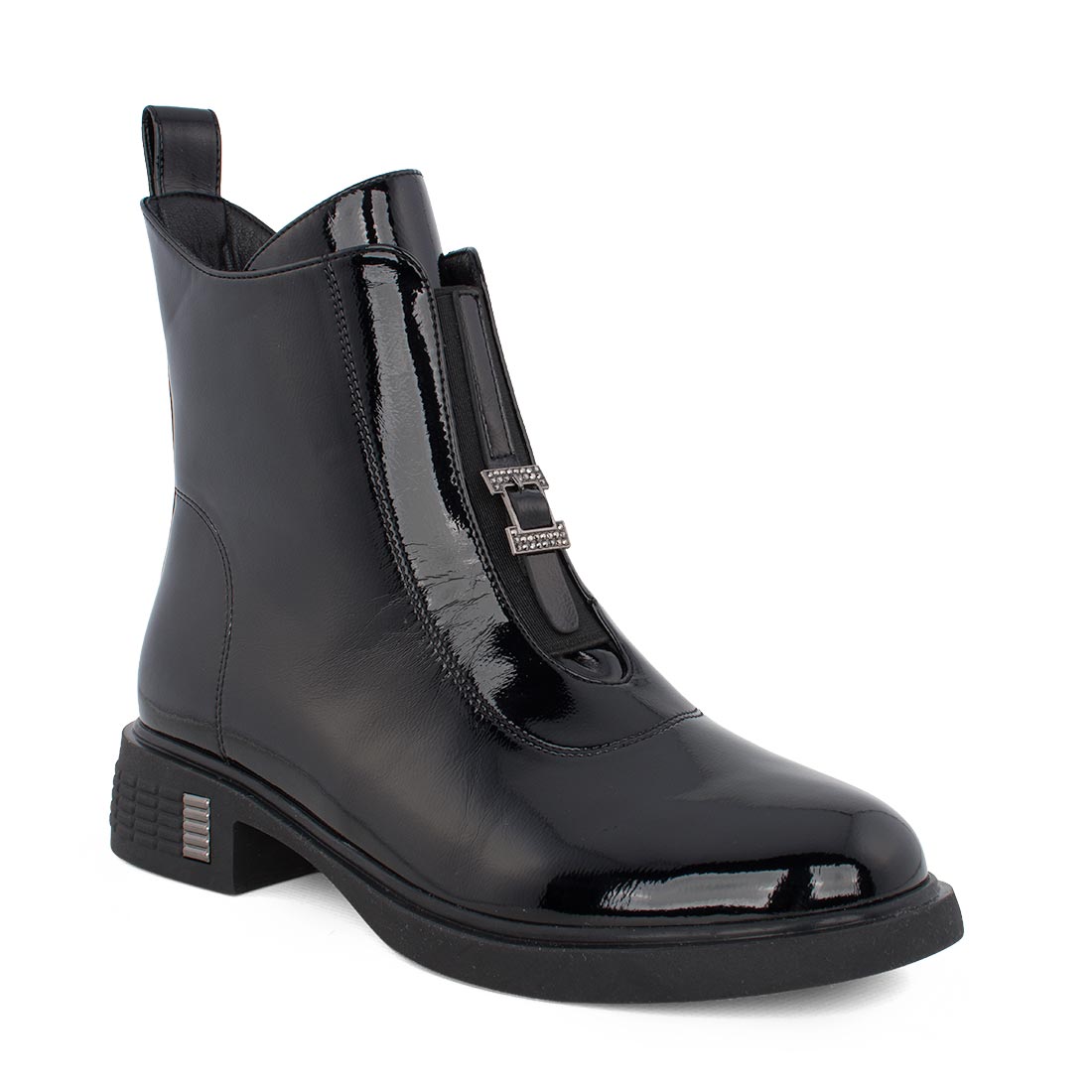 Mαλακό κομψό μποτάκι με φερμουάρ στο πλάι Adam's shoes
